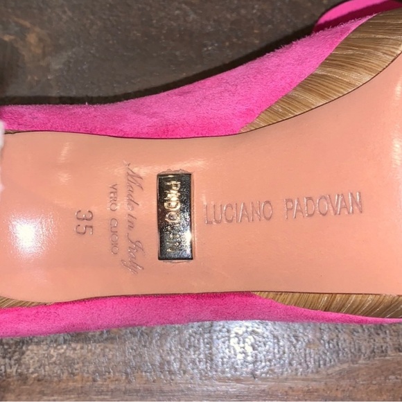 Luciano Padovan Hot Pink Bow Heels. - Picture 6 of 9